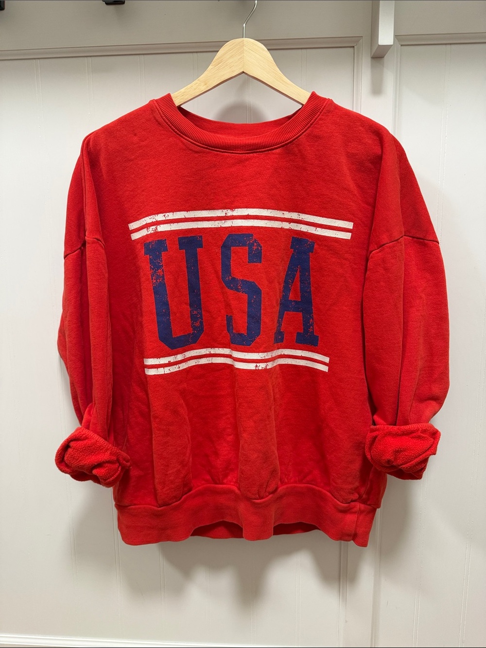 Z Supply Red USA Graphic Sweatshirt - Picture 7 of 8